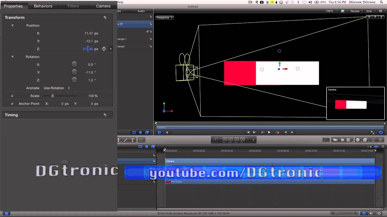 Apple Motion 5 tutorial : Camera tool - YouTube