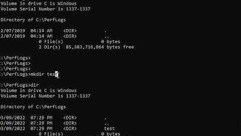 MKDIR - Create a folder in MS-DOS