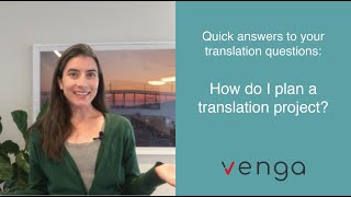 How do I plan a translation project?
