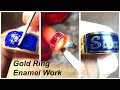 Siba letter Enamel work | Gold ring #gold #shorts