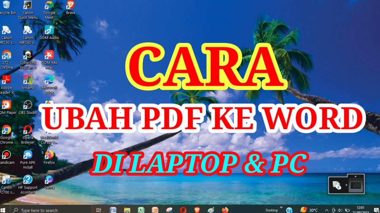 Cara ubah file pdf ke word di laptop pc 2023 youtube