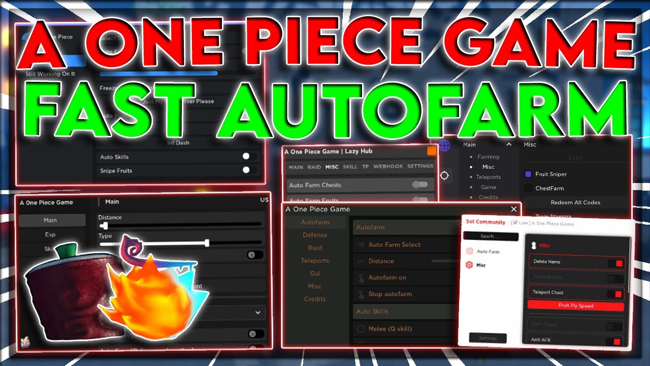 A One Piece Game GUI  Fruit Sniper, Auto Farm & MORE!