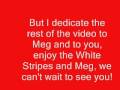 Meg white why was she gone for 12 months