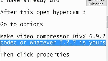 How to have 1080p HD quality on Hypercam 3 using DivX Tutorial