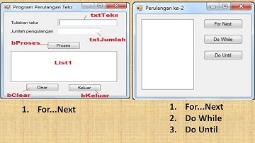 Program Perulangan VB, Program For...Next, Do...While, Do...Until VB