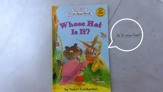 《 Whose hat is it》Someone's hat was blown off by the wind!! | Whose hat👒is it fun storybook!