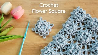 How To Crochet Flower Square & Joining the square | Chenda DIY