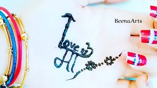 Heart touching Mehandi letter Tattoo designs || Mehandi tattoos|| Cute Couple Letter tattoos