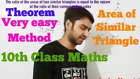 Area of similar Triangles Theorem Proof