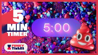 5 Minute Poop Emoji Countdown Timer 💩 | 4K