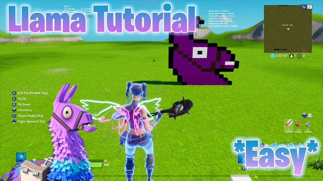 LLAMA PIXEL ART TUTORIAL Fortnite Battle Royale YouTube