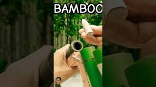 Bamboo creations with mini wood toy #bamboo #diy