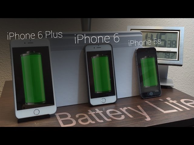 Lyn Tåget planer Battery Life: iPhone 6 vs iPhone 6 Plus vs iPhone 5s - YouTube