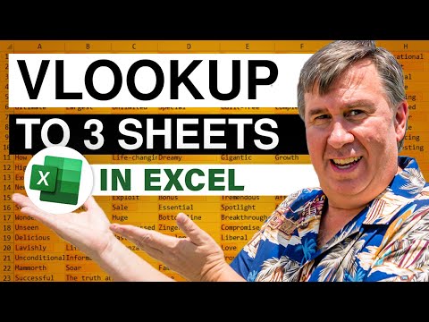 Excel - VLOOKUP to 3 Sheets - Episode 1861