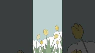 Yellow tulips aesthetic #chill #lofi #wallpaper #yellowflowers # digital art #art #cute #tulips #sky