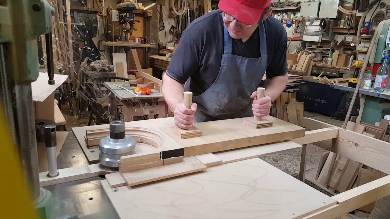 Curved spindle moulder work in oak YouTube