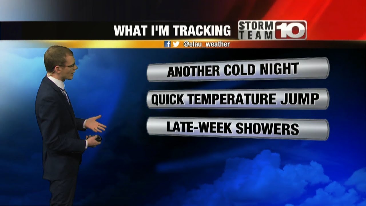 Another cold night before temperatures jump - YouTube