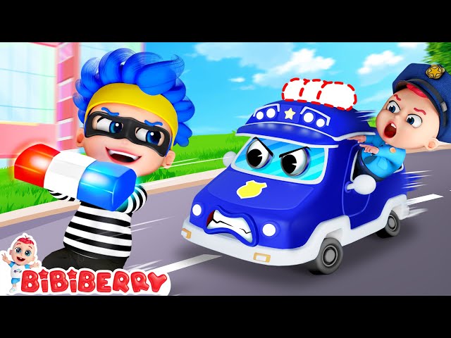 Super Police Car Lost Siren 🚓 Where Is My Siren Song | Funny Kids Songs | Bibiberry Nursery Rhymes class=