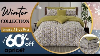 Apricot Comforter set | New Arrival Duvet Set | Best Comforter Set | King size  Ethnic Gold Design