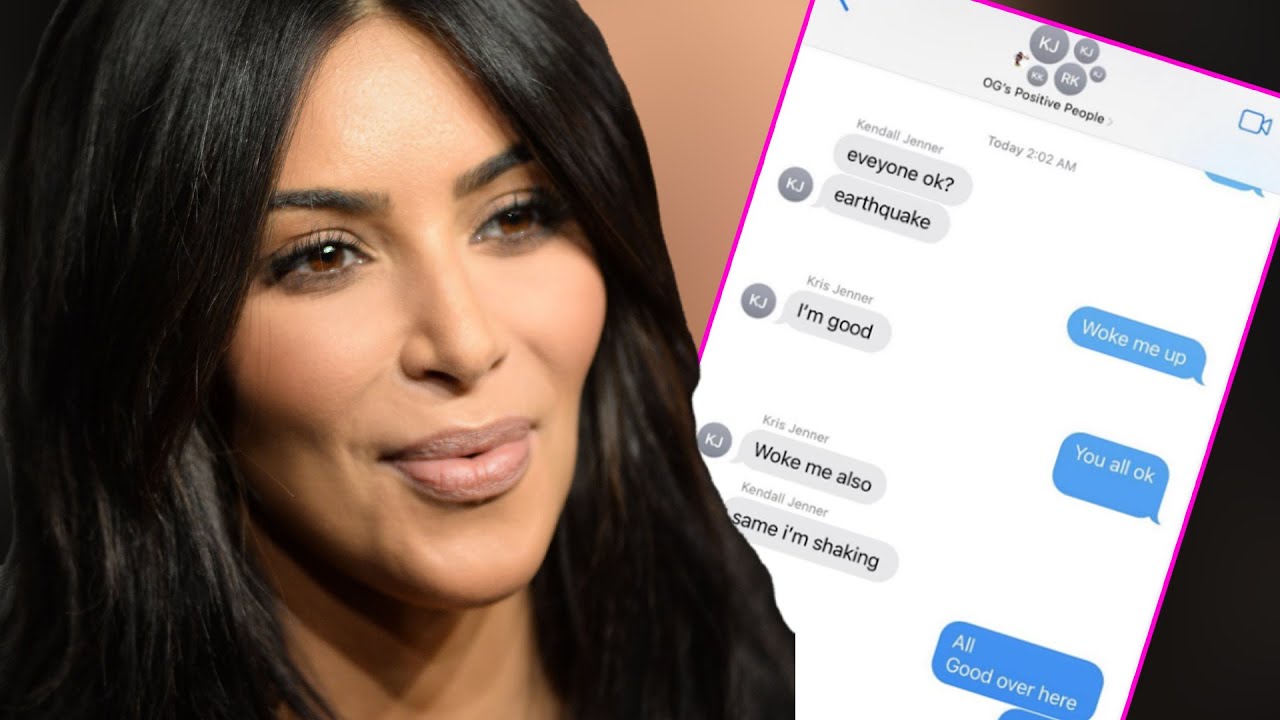 Kim Kardashian Reveals Who Is In Her Private Family Group Text After Massive LA Earthquake!