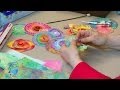 Fabric-Paper Circle Flowers Fast And Fun - HowToGetCreative.com with Barb Owen