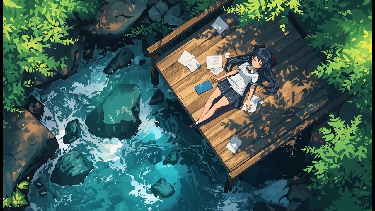 Peaceful Daydream 🌿 | Relaxing Lofi Beats by the Forest Stream (Anime Vibes)