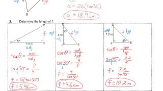 MBF3C 1-03 Finding Side Lengths with Trig Ratios