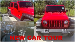 NEW CAR TOUR | 2020 RED JEEP WRANGLER SPORTS WITH BLACK INTERIOR|