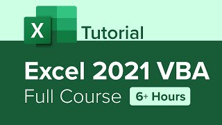 excel 2021 vba full course tutorial (6  hours)