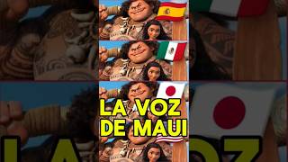 LA VOZ DE MAUI EN 4 DOBLAJES #moana #moana2 #maui #doblaje