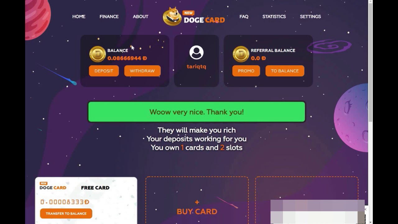 Earn Free Dogecoin 2020 | Ger your DogeCard For FREE!