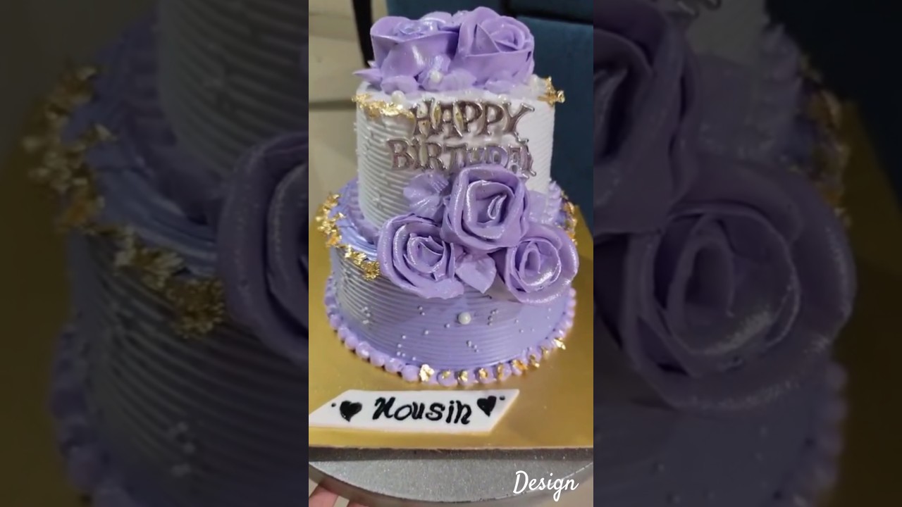 1kg cake pe two tire waali design 😱🙀 # cake design # Shorts 