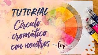 TUTORIAL: CIRCULO CROMÁTICO EN ACUARELA CON NEUTROS!!!