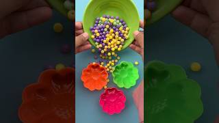 Yellow Purple And Green Mixing Mini Balls Beads