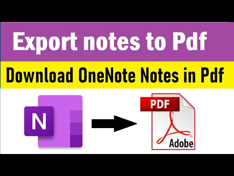 How to Convert OneNote Notes to PDF file on Windows PC | Export Full Notes from OneNote as a PDF