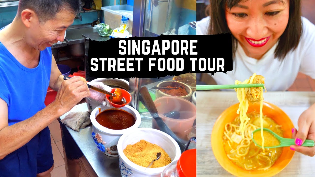 SINGAPORE STREET FOOD tour | Best street food in Singapore | UNIQUE SINGAPOREAN street food | Chasing a Plate - Thomas & Sheena