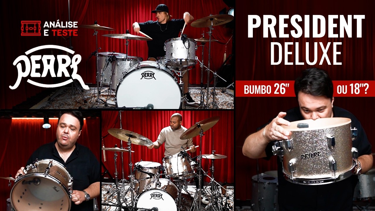 A Neo Nostálgica PEARL PRESIDENT Deluxe com bumbo 26