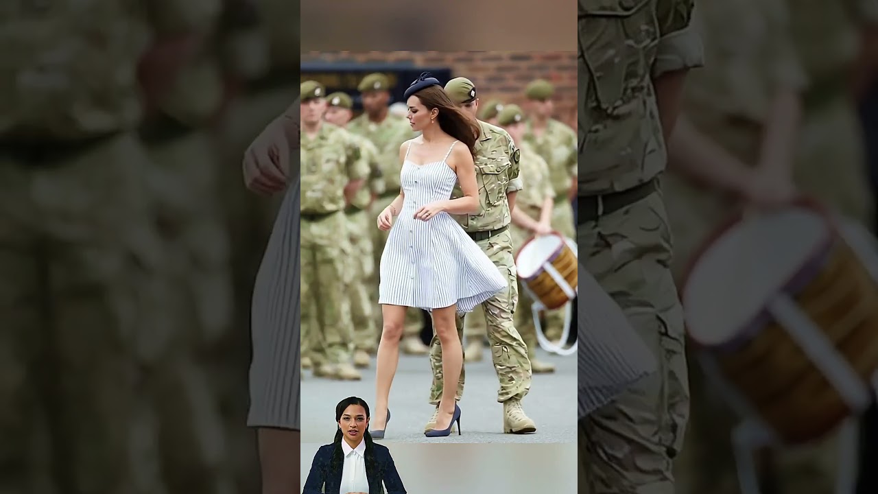 Когда ветер испытал грацию принцессы Кэтрин, а она всё равно выглядела по-королевски! 