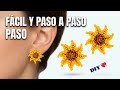 Aretes tipo topito En MOSTACILLA 🌻 TUTORIAL | Paso a paso fácil ideal para (PRINCIPIANTES)