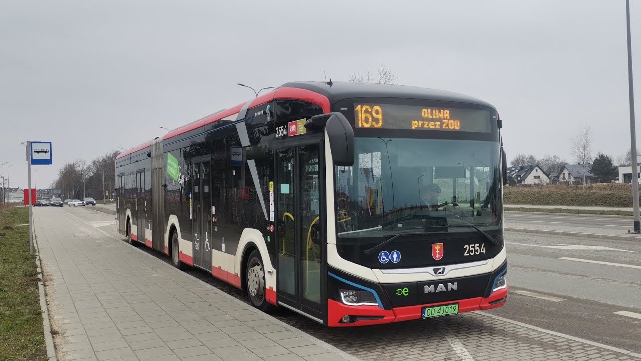 GAIT Gdańsk linia 169 kierunek Owczarnia Man NG544 Lion's City 18E #2554