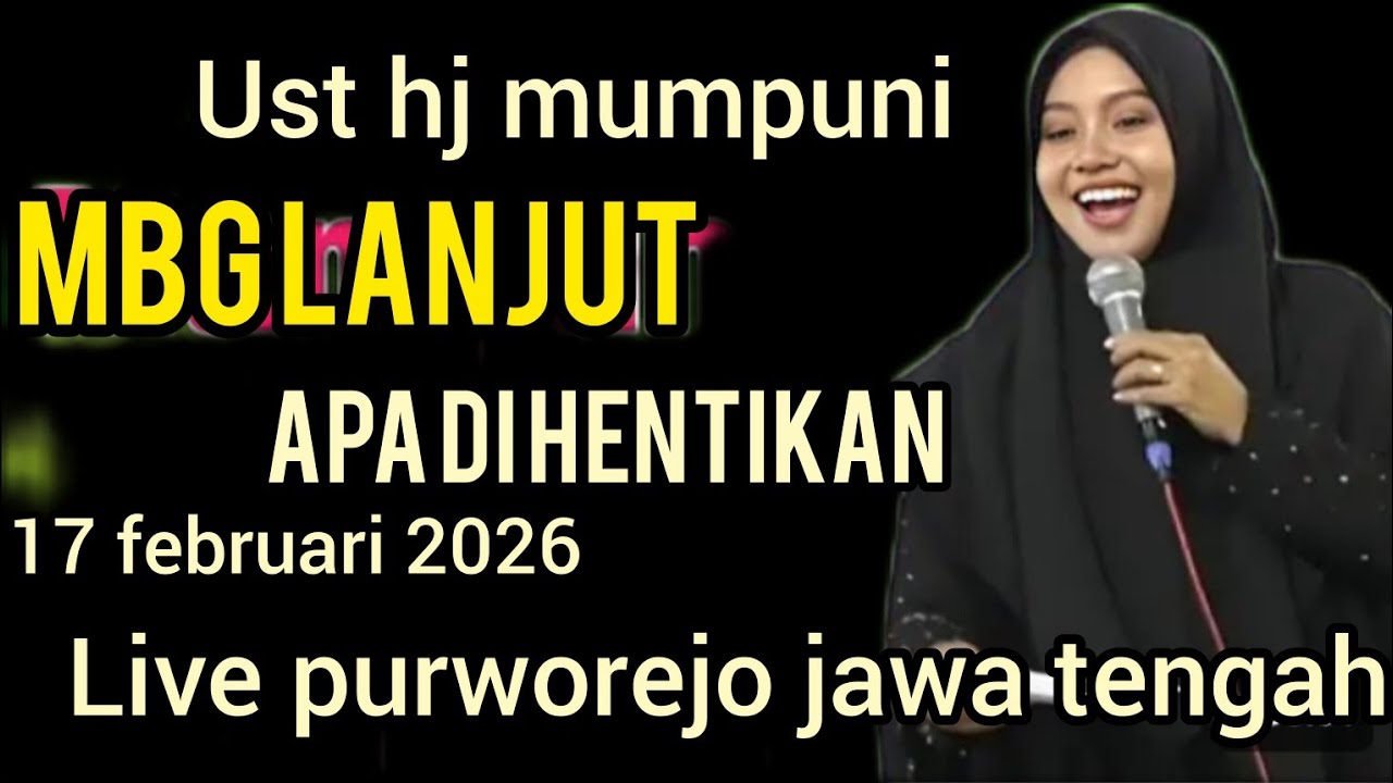 Ust hj mumpuni-  mbg di lanjutkan' gaji  dpr gede, rakyat  kecil menjerit .live purworejo