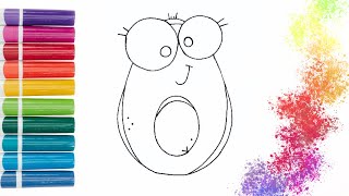 How To Draw A Funny Avocado At 5 Minutes