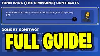 HOW TO COMPLETE CONTRACTS TO UNLOCK JOHN WICK THE SIMPSONS SKIN STYLE! (LOCATIONS QUEST GUIDE)