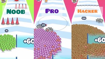 Food Run | Noob vs Pro vs Hacker | Satisfying Walkthrough Food Run Gameplay 🍔🍟🌮