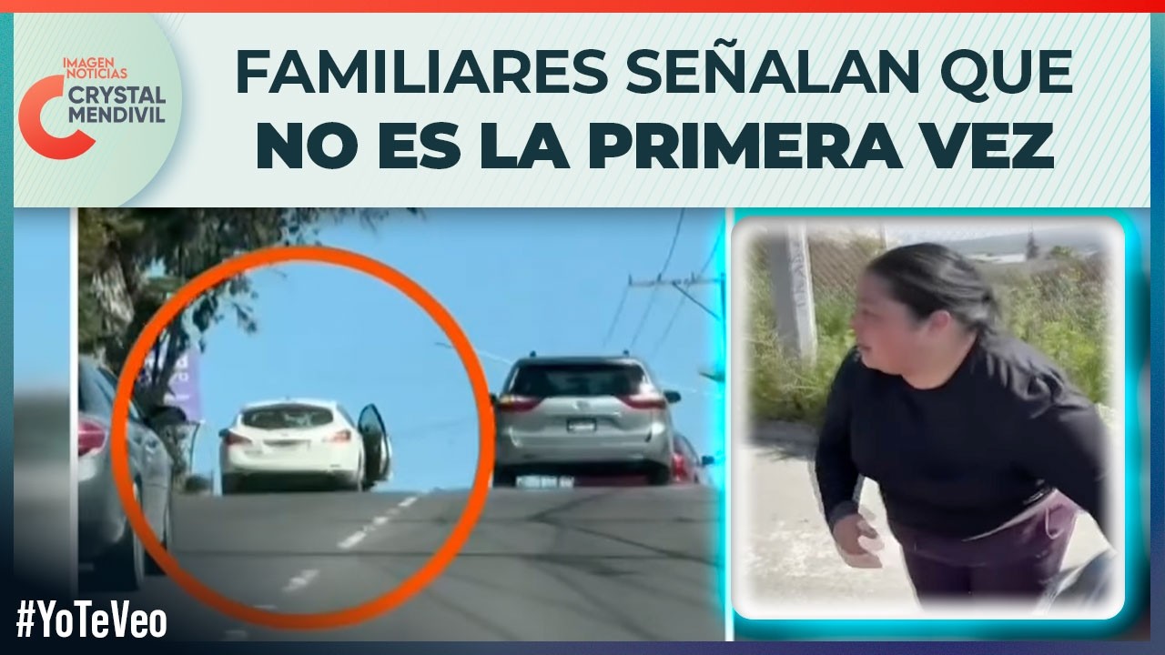 Captan a mujer intentando lanzarse de camioneta tras presunta agresión de su esposo en Tijuana
