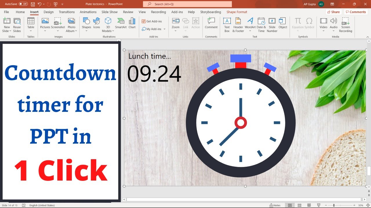 How to quickly insert countdown timer in PowerPoint Get timer in 1 click for free - YouTube