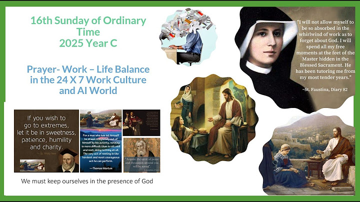 16th Sunday Ordinary Time 2025 Year C Fr A Paul Homily (20th July 2025)
