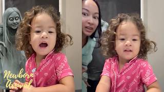 Full There's A Ghost Here Jalen Green & Draya Michele's Daughter Lyght Is NOT Scared! 👻 Update