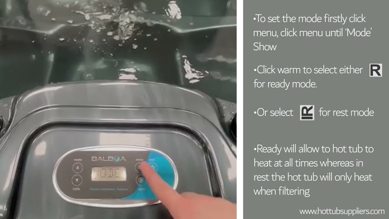 Hot Tub Suppliers Guide To Setting The Modes On The Balboa TP500S Top Panel