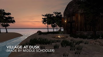 Realistic Speed Scene Design : Village at Dusk Unity5/Unity3d Terrain 2016